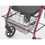 Περιπατητήρας τροχήλατος Rollator WineRed για εύκολη μετακίνηση εντός και εκτός από το σπίτι Περπατούρα πτυσσόμενη